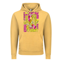 Vintage Mustard breast cancer softball ribbon love cure fight bbs Vintage Hoodie - BundleAndBundleShop