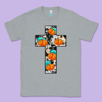 Pumpkin Cross Classic Tee Designed By Jahusdesignshop