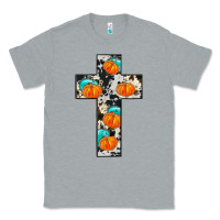Heather Grey pumpkin cross Classic Tee - JahusDesignShop