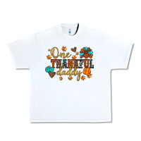 White one thankful daddy Urban Heavy Tee - JahusDesignShop