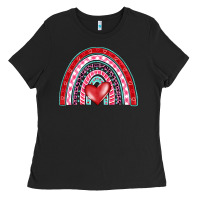 Black valentine's day rainbow Ladies Tee - BarkalooDesign