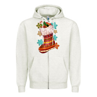 Oatmeal Heather christmas Zipper Hoodie - CowGirlArtShop