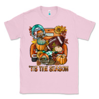 Bubblegum Pink Tis The Season Fall Football Truck Classic Tee - BundleAndBundleShop