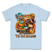 Dusty Blue Tis The Season Fall Football Truck Classic Tee - BundleAndBundleShop