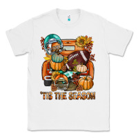White Tis The Season Fall Football Truck Classic Tee - BundleAndBundleShop