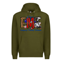 Army Green emt emergency medical technician Premium Hoodie - OliviaCreatesArt