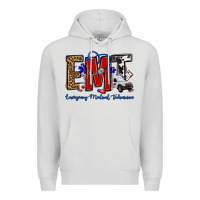 Dove Grey emt emergency medical technician Premium Hoodie - OliviaCreatesArt