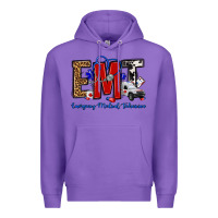 Purple emt emergency medical technician Premium Hoodie - OliviaCreatesArt