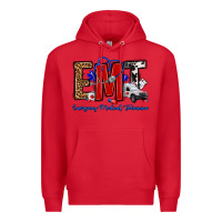 Red emt emergency medical technician Premium Hoodie - OliviaCreatesArt