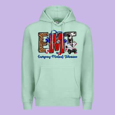 Emt Emergency Medical Technician Premium Hoodie Designed By Oliviacreatesart