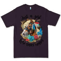 Plum just a girl who loves horses haflinger Premium Tee - LillyAllenDesigns