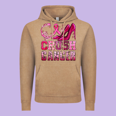 Crush Cancer High Heels Bbs Vintage Hoodie Designed By Bundleandbundleshop