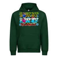 Forest Green Rowdy Howdy Christmas Urban Hoodie - CowhideDigitalArt