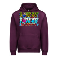 Mauve Wine Rowdy Howdy Christmas Urban Hoodie - CowhideDigitalArt