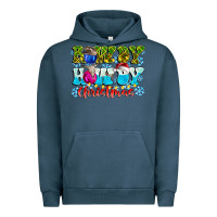 Pigment Midnight Navy Rowdy Howdy Christmas Urban Hoodie - CowhideDigitalArt