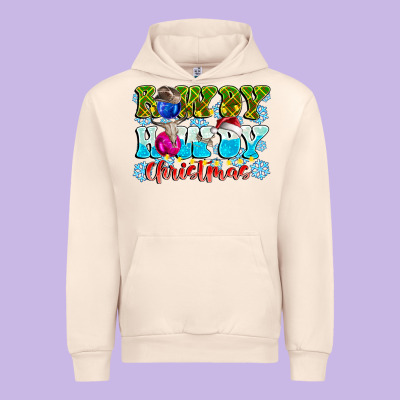 Rowdy Howdy Christmas Urban Hoodie Designed By Cowhidedigitalart