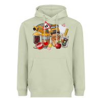 Matcha School Bus Coffee Cups Heavyweight Hoodie - FaDigitalArtStudio