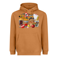 Meerkat School Bus Coffee Cups Heavyweight Hoodie - FaDigitalArtStudio