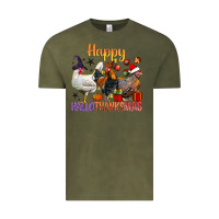Happy Hallothanksmas Chick Vintage Tee | Teevron