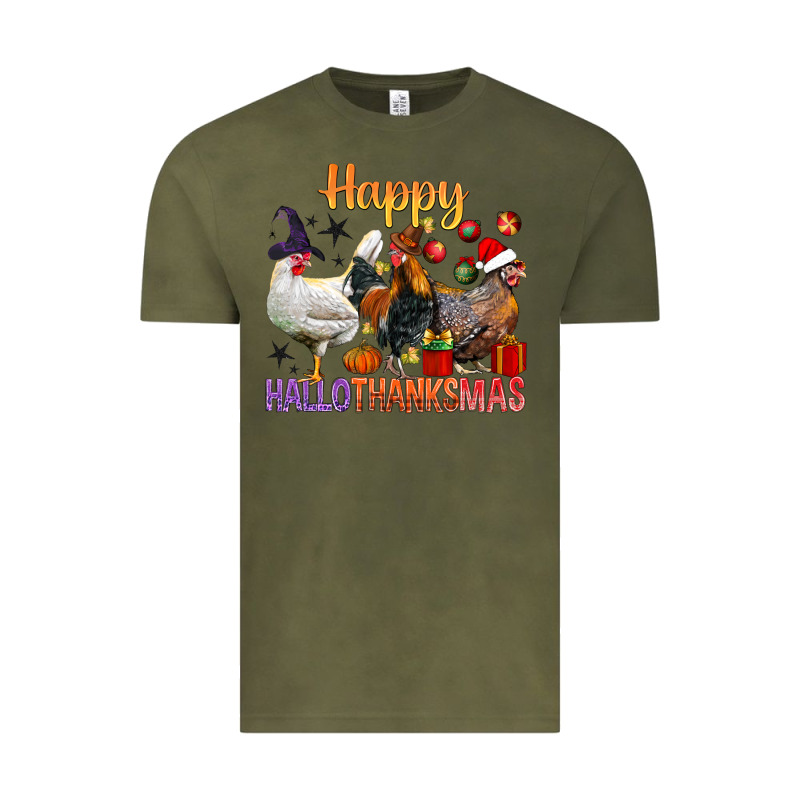 Happy Hallothanksmas Chick Vintage Tee by BundleAndBundleShop | Teevron