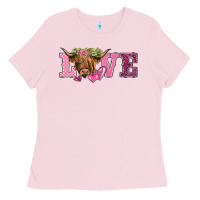 Valentine's Day Love Highland Cow Ladies Tee | Teevron