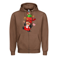 Chestnut cute christmas girl gnome Zipper Hoodie - CowGirlArtShop