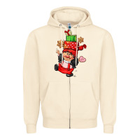 Sandshell cute christmas girl gnome Zipper Hoodie - CowGirlArtShop