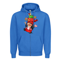 True Royal cute christmas girl gnome Zipper Hoodie - CowGirlArtShop