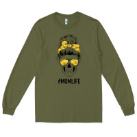 Army Green Yellow Flower Mom Skull Long Sleeve Tee - Bettercallsaul