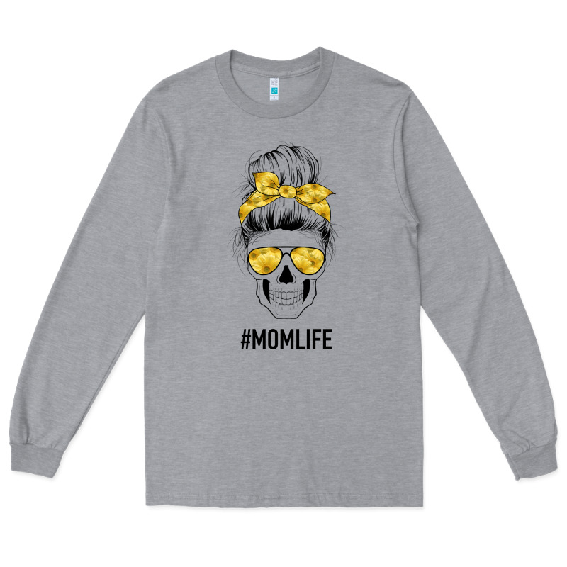 Yellow Flower Mom Skull Long Sleeve Tee by Bettercallsaul | Teevron