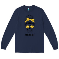 Navy Yellow Flower Mom Skull Long Sleeve Tee - Bettercallsaul