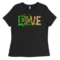 Black love luck with clover Ladies Tee - NancyCooperArtShop