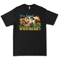 Black free spirit wild heart 3 horses Premium Tee - LillyAllenDesigns