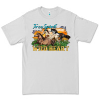 Dove Grey free spirit wild heart 3 horses Premium Tee - LillyAllenDesigns