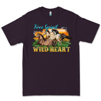 Plum free spirit wild heart 3 horses Premium Tee - LillyAllenDesigns