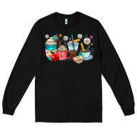 Black teacher coffee cups Long Sleeve Tee - RanaPortraitStore