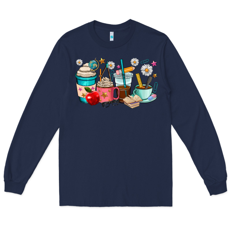 Teacher Coffee Cups Long Sleeve Tee by RanaPortraitStore | Teevron