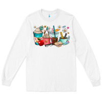 White teacher coffee cups Long Sleeve Tee - RanaPortraitStore