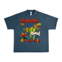 Midnight Navy roaring into 4th grade Urban Heavy Tee - BundleAndBundleShop