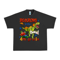 Pigment Black roaring into 4th grade Urban Heavy Tee - BundleAndBundleShop