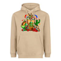 Mushroom Mexican Cold Drink With Cactus Sombrero And Tequil Heavyweight Hoodie - FaDigitalArtStudio