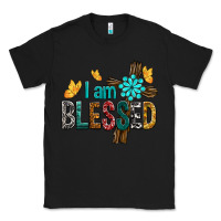 Black I Am Blessed Cross Classic Tee - BundleAndBundleShop
