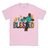 Bubblegum Pink I Am Blessed Cross Classic Tee - BundleAndBundleShop