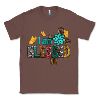 Chestnut I Am Blessed Cross Classic Tee - BundleAndBundleShop