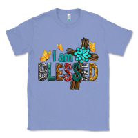 Colony Blue I Am Blessed Cross Classic Tee - BundleAndBundleShop