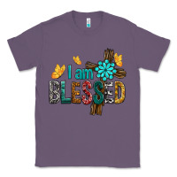 Lavender I Am Blessed Cross Classic Tee - BundleAndBundleShop