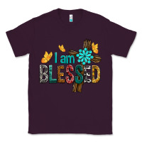 Plum I Am Blessed Cross Classic Tee - BundleAndBundleShop