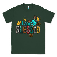 Sports Green I Am Blessed Cross Classic Tee - BundleAndBundleShop