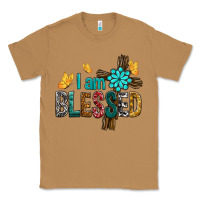 Toasted Coconut I Am Blessed Cross Classic Tee - BundleAndBundleShop