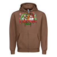 Chestnut christmas crew polar bear reindeer and snowman Zipper Hoodie - CowGirlArtShop